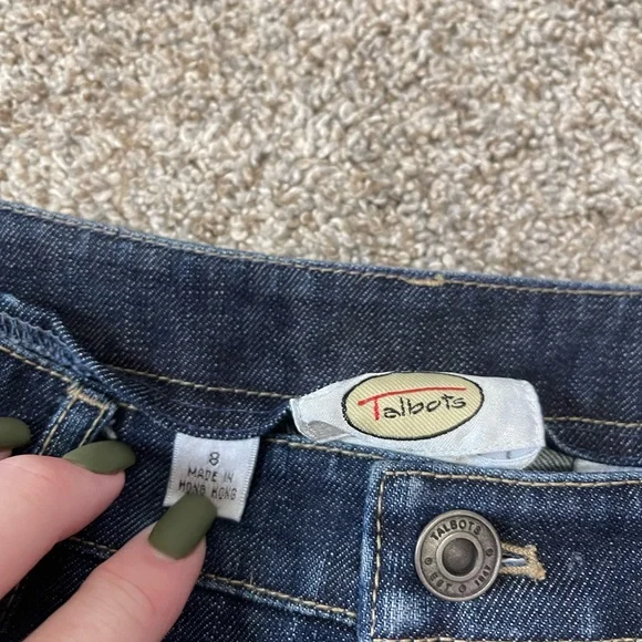 Talbots high rise straight leg jeans with stretch size 8 short - Picture 7 of 8